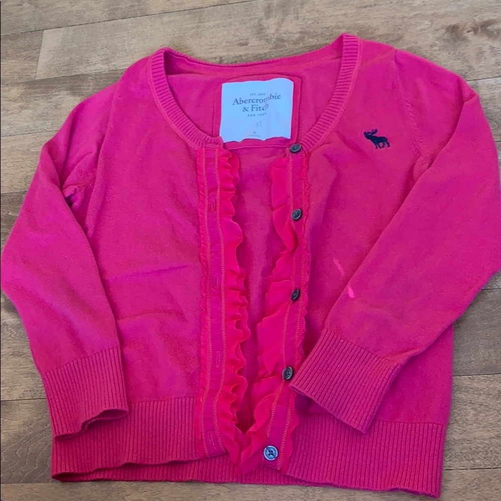 Pink Abercrombie Ruffle Sweater